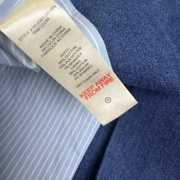 Jason Wu Denim Vest Jacket Womens Small Blue Button Up Gold Casual Cotton - Picture 9 of 12